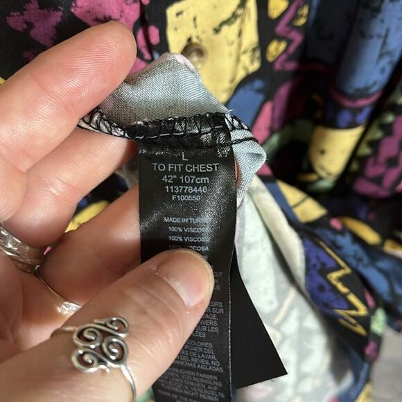 ASOS 80’s style retro Colorful Geometric Men's Shirt - Picture 3 of 6